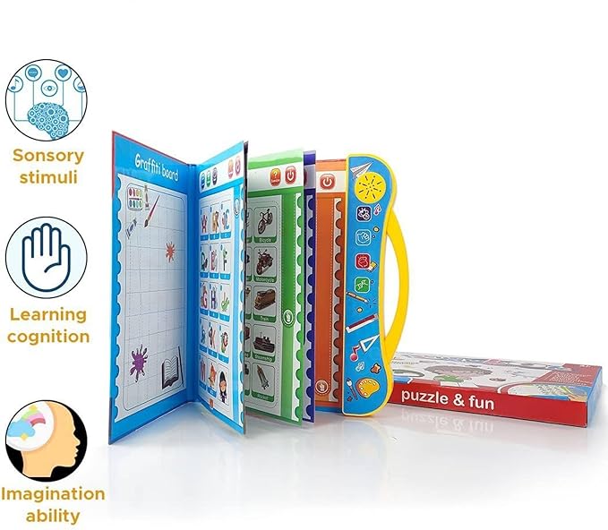 Interactive Musical English Learning Book for Kids | Phonics, ABC, Numbers & Educational Talking Book