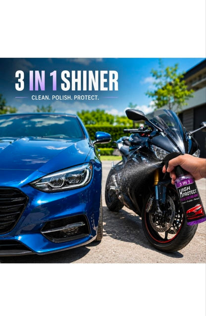 Hydrophobic Nano Coating Polish Spray for Cars, Bikes & Motorcycles | Scratch Remover & Shine (Pack of 2)
