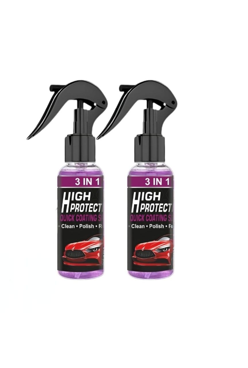 Hydrophobic Nano Coating Polish Spray for Cars, Bikes & Motorcycles | Scratch Remover & Shine (Pack of 2)