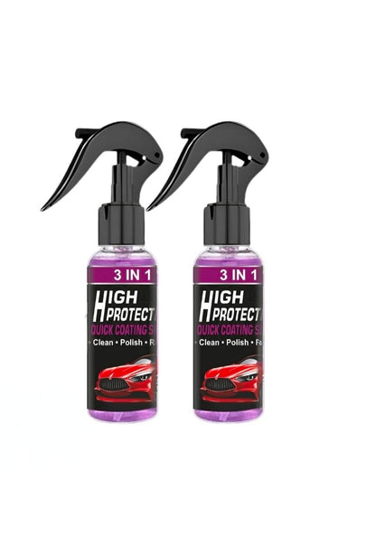 Hydrophobic Nano Coating Polish Spray for Cars, Bikes & Motorcycles | Scratch Remover & Shine (Pack of 2)