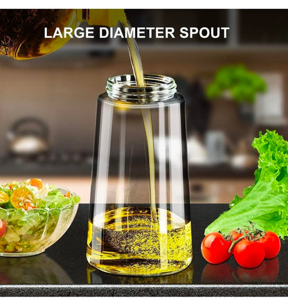 2-in-1 Premium Glass Oil Sprayer & Dispenser Bottle 500ml | Leak-Proof Cooking Oil Spray & Pour Bottle for Kitchen, BBQ, Salad & Baking